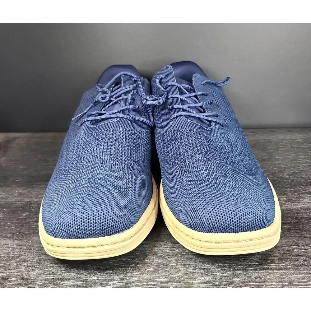 ORTHOFEET Orthopedic Rex Hands Free Wingtip Shoe 469 Men Size 11 2E Navy Blue
